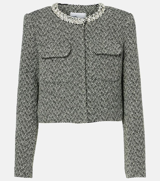 Herringbone embellished jacket