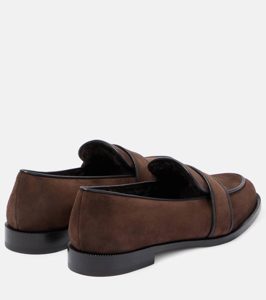 Martin shearling-lined suede loafers