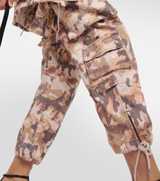 Helore printed cotton cargo pants