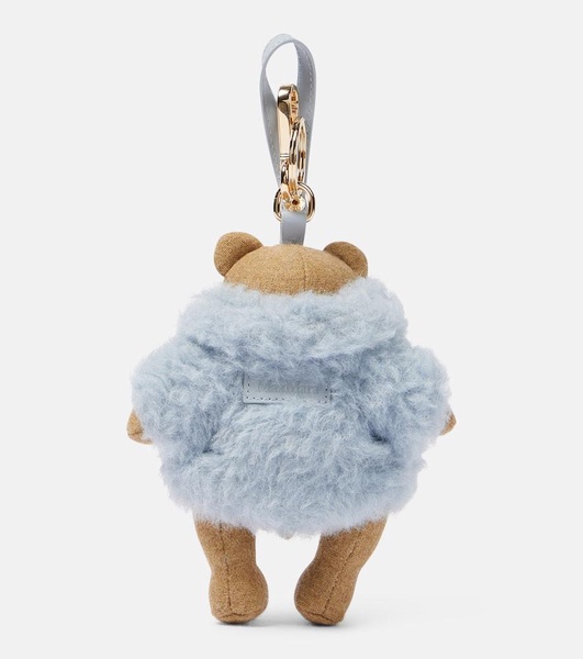 Teak teddy bag charm