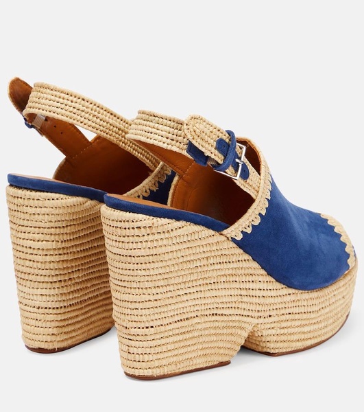 Damya suede wedge sandals