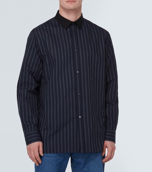 Striped cotton poplin shirt