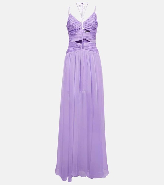 Cutout chiffon gown