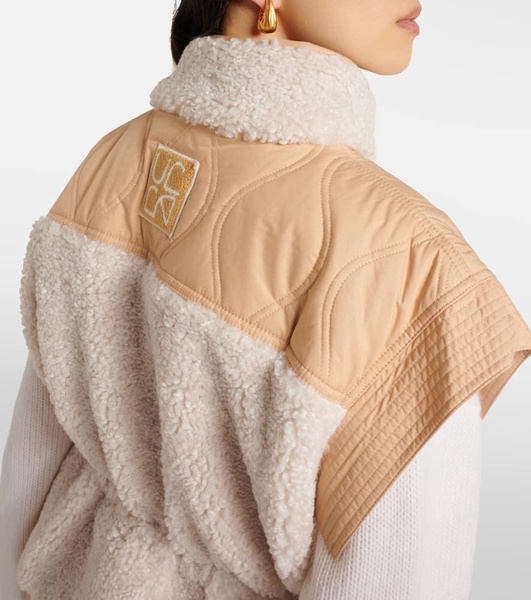 Shiloh quilted faux shearling vest