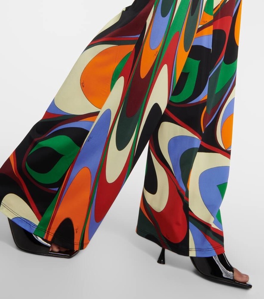 Onde jersey wide-leg pants