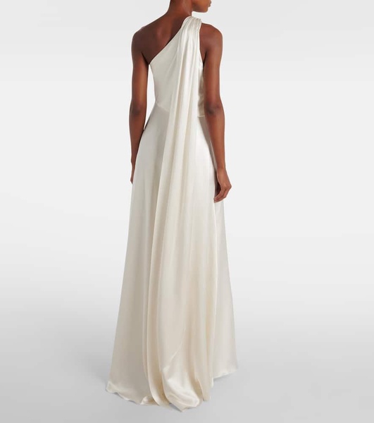 Bridal Pamela draped silk satin gown