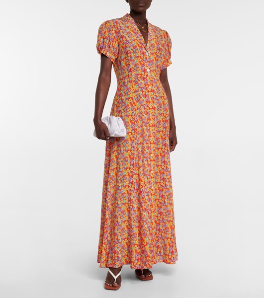 Bel floral silk crêpe maxi dress