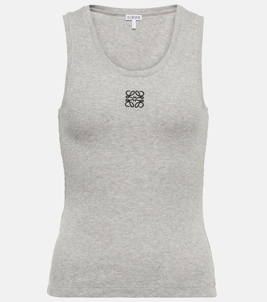 Anagram ribbed jersey tank top