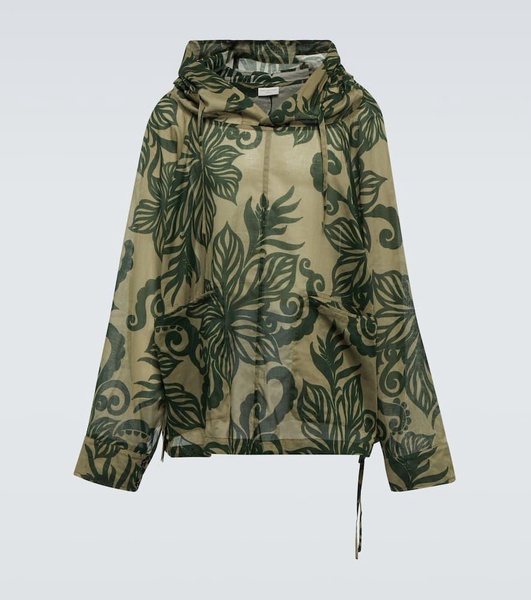 Calva printed cotton hoodie