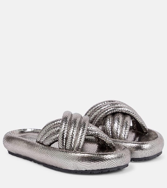 Niloo snake-effect leather sandals