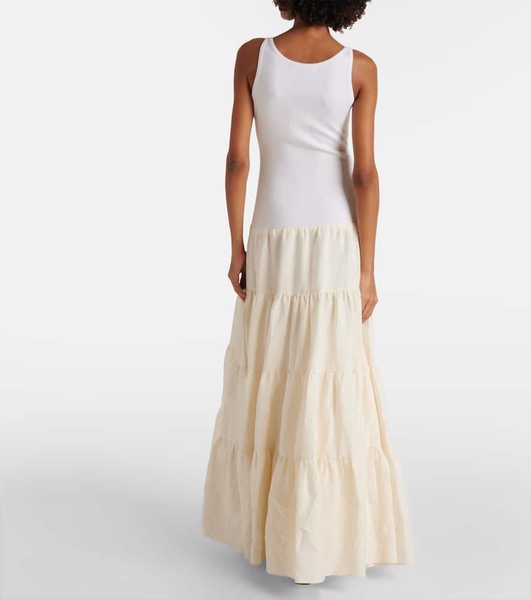 Pozas tiered linen maxi dress