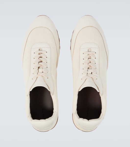 Owen leather-trimmed sneakers