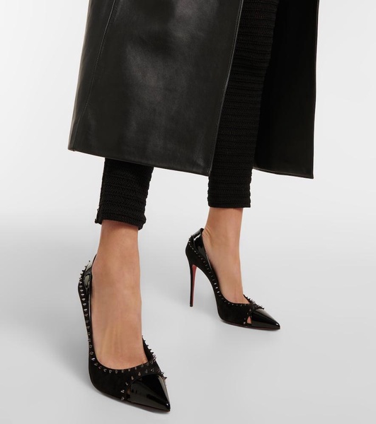 Duvette Spikes 100 suede pumps