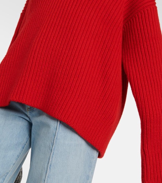 Wool and cashmere polo sweater