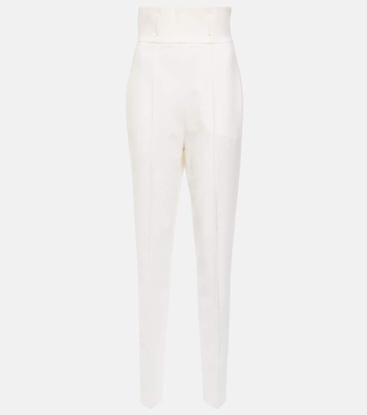 Bridal slim wool-blend pants