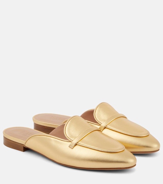 Berto metallic leather mules