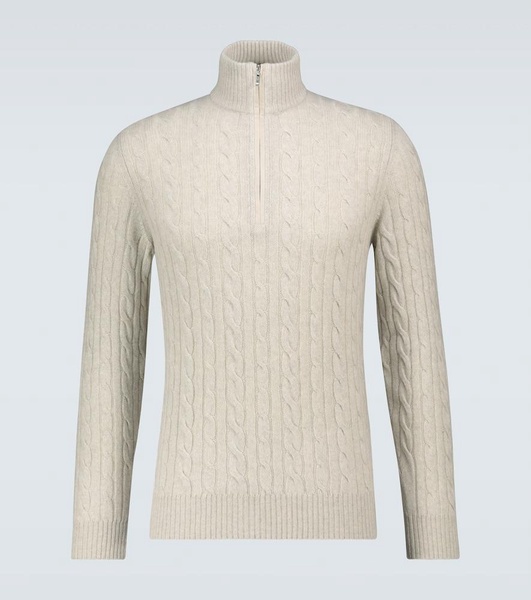 Mezzocollo Treccia cashmere sweater