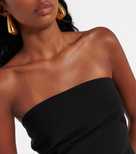 Strapless midi dress