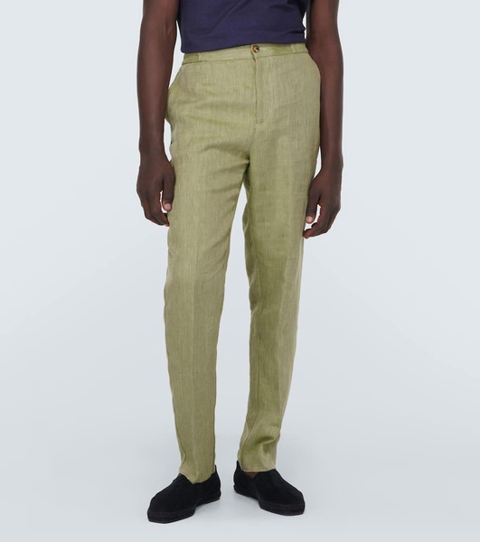 Linen straight pants