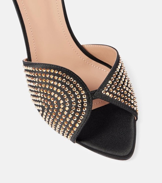 Grazia 70 embellished satin mules