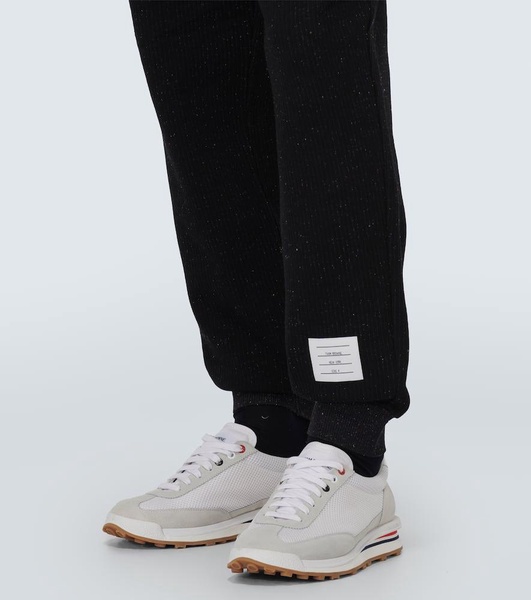 4-Bar cotton and silk sweatpants