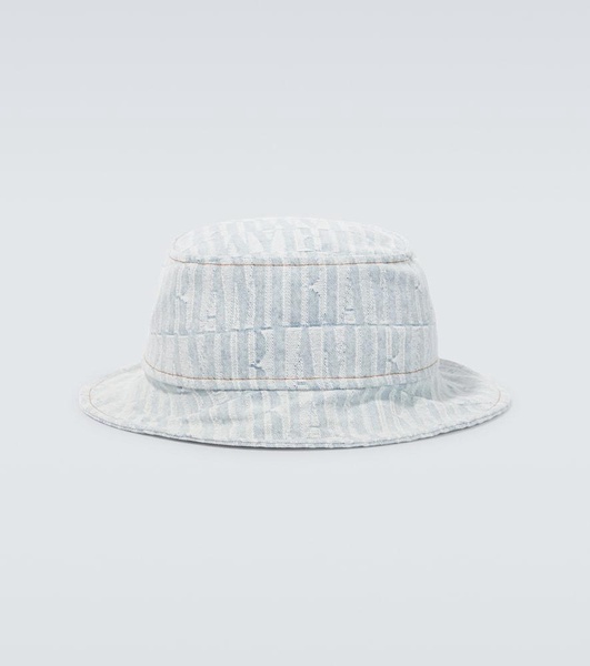 Logo denim bucket hat