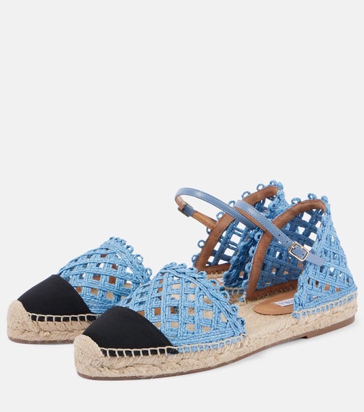 Sunburst raffia espadrille sandals