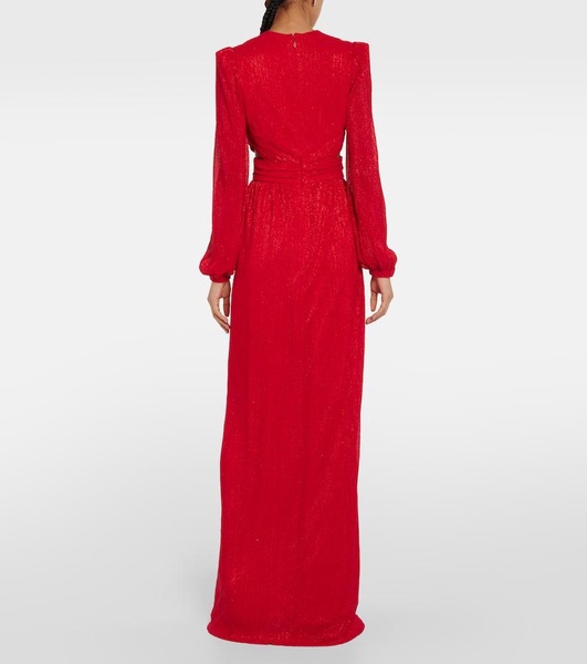 Samantha cutout plissé gown