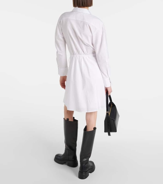 Ruched cotton shirtdress