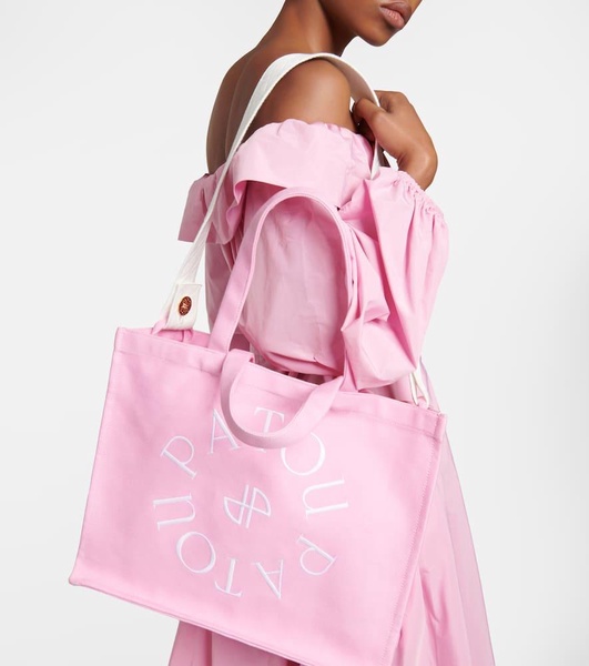 Large logo canvas tote bag