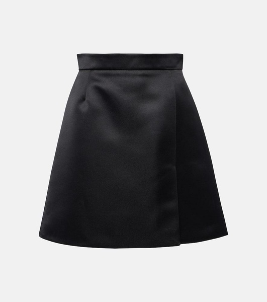 Duchess satin miniskirt