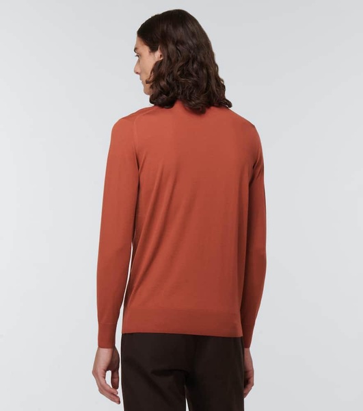 Virgin wool turtleneck sweater