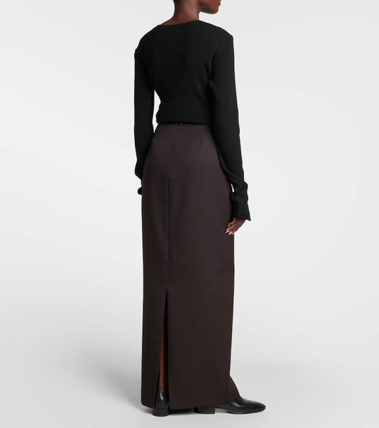 Bartelle wool twill maxi skirt