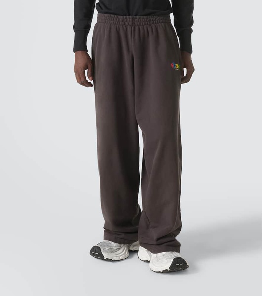 Printed cotton jersey sweatpants