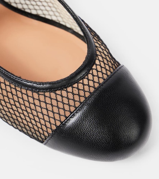 Solstice mesh and leather Mary Jane flats