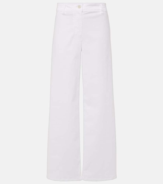 Megan cotton twill wide-leg pants