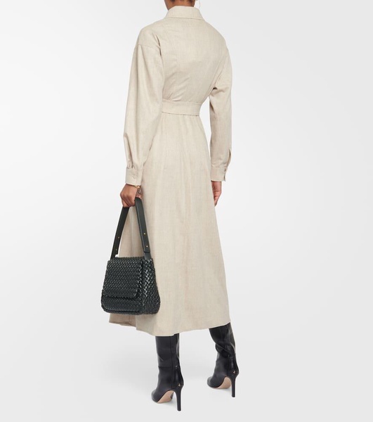 Edro wool and cashmere shirt dress