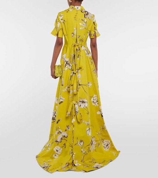 Ilana floral cotton faille gown