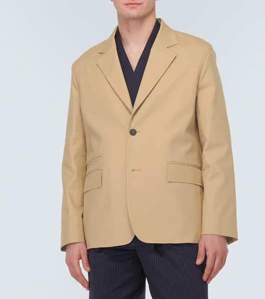 Deconstructed cotton-blend blazer