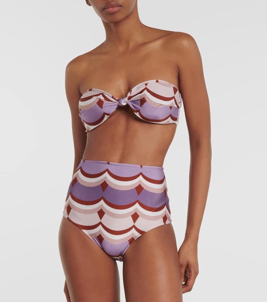 Vintage Waves printed bikini