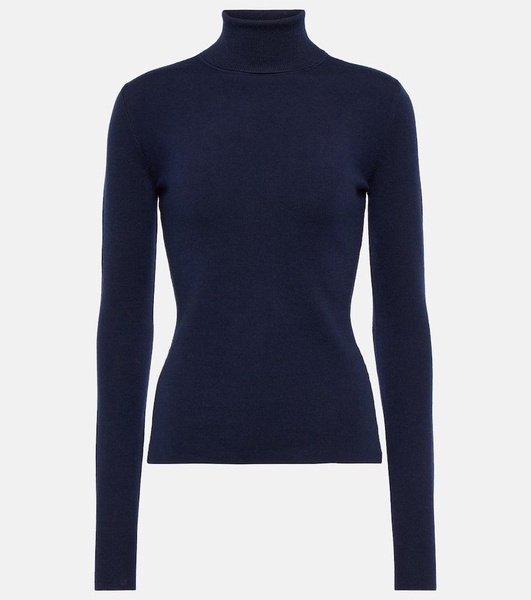 May wool, silk, and cashmere turtleneck sweater