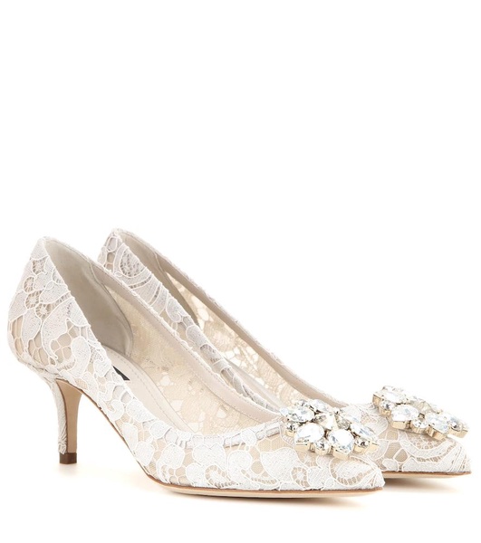 Bellucci embellished lace pumps