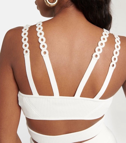 Liana ribbed crop top