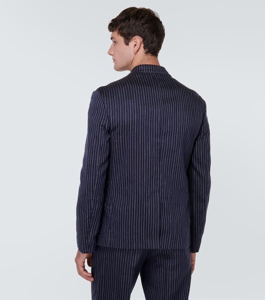 Pinstripe double-breasted blazer