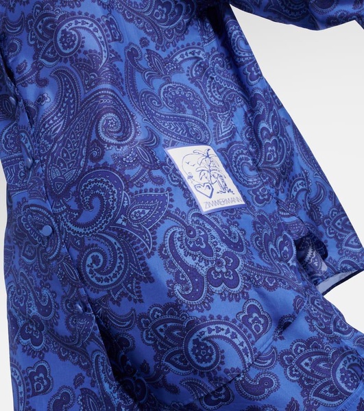 Ottie paisley silk habotai shirt