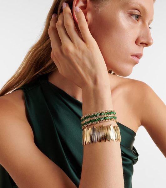 Jagged 18kt gold bangle