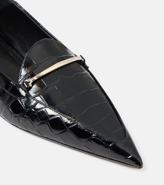 Morsetto croc-effect leather loafers