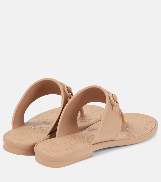 Horsebit thong sandals