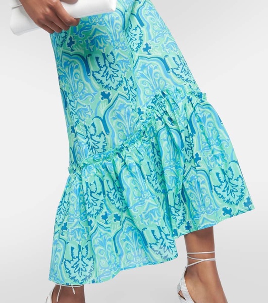 Sorcha printed cotton midi dress