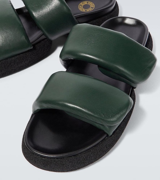 Padded leather sandals